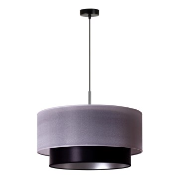 Duolla - Riippuvalaisin NANTES 1xE27/15W/230V d. 45 cm hopea/musta