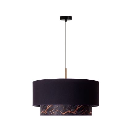 Duolla - Riippuvalaisin NANTES 1xE27/15W/230V d. 45 cm musta/kupari