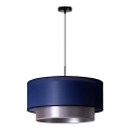 Duolla - Riippuvalaisin NANTES 1xE27/15W/230V d. 45 cm sininen/hopea