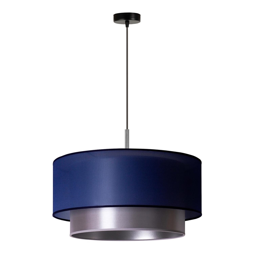 Duolla - Riippuvalaisin NANTES 1xE27/15W/230V d. 45 cm sininen/hopea