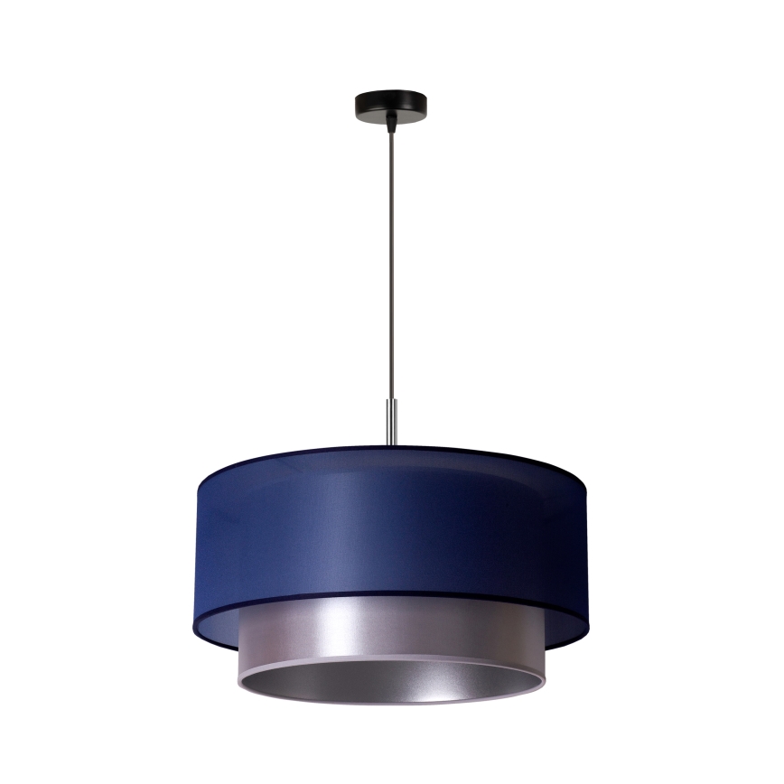 Duolla - Riippuvalaisin NANTES 1xE27/15W/230V d. 45 cm sininen/hopea