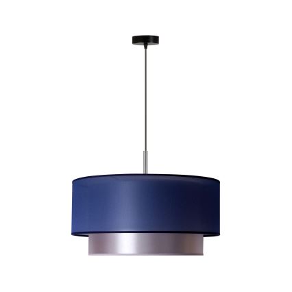 Duolla - Riippuvalaisin NANTES 1xE27/15W/230V d. 45 cm sininen/hopea