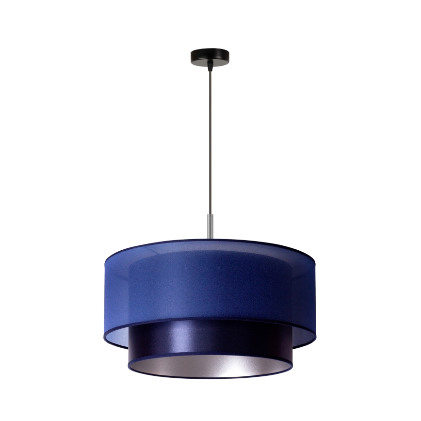 Duolla - Riippuvalaisin NANTES 1xE27/15W/230V d. 45 cm sininen/hopea