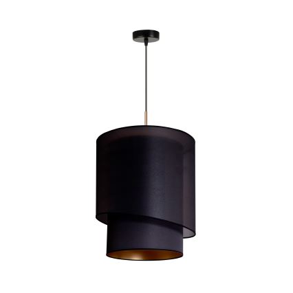 Duolla - Riippuvalaisin PARIS 1xE27/15W/230V d. 40 cm musta/kulta