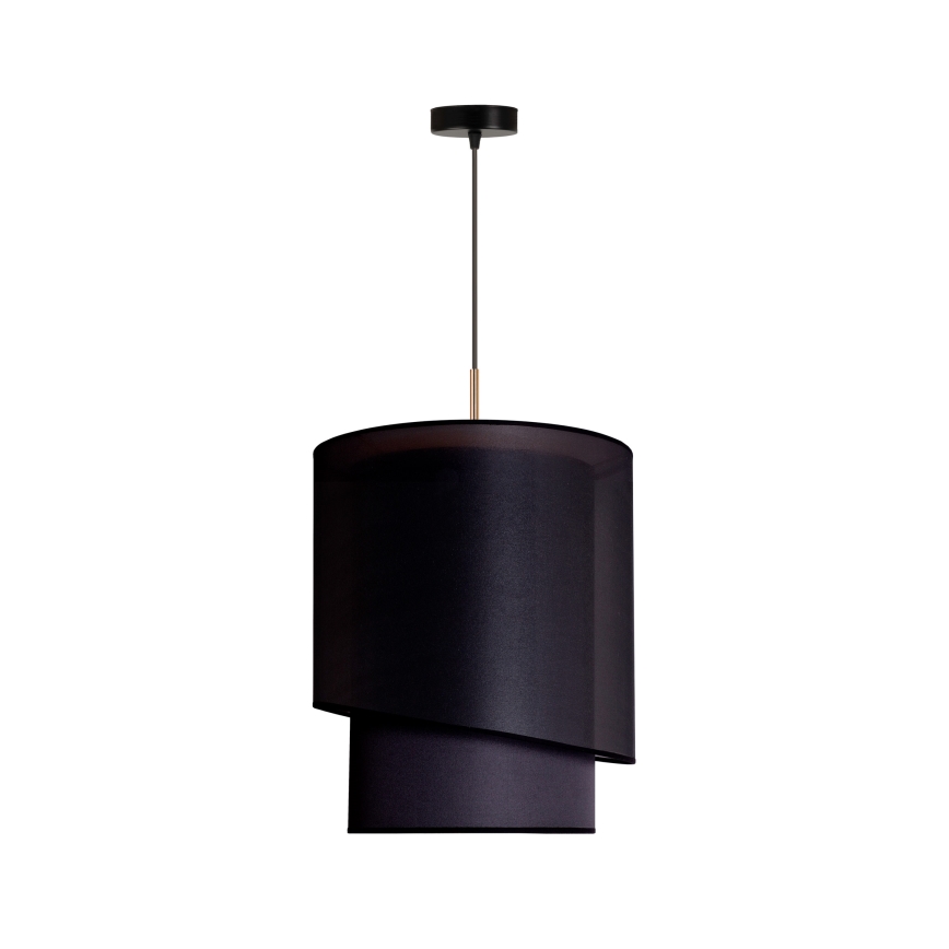 Duolla - Riippuvalaisin PARIS 1xE27/15W/230V d. 40 cm musta/kulta