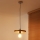 Duolla - Riippuvalaisin vaijerilla IRONLINE 1xE27/15W/230V, Ø 30 cm, kupari/musta