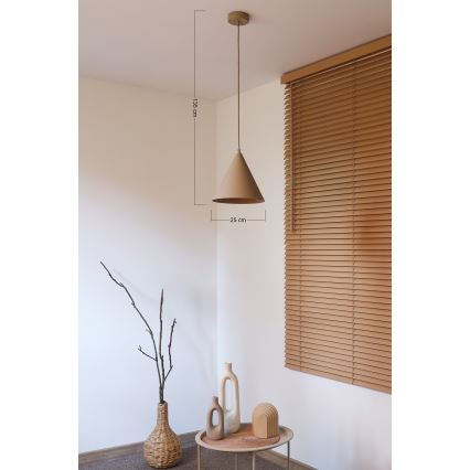 Duolla - riippuvalaisin vaijerilla IRONLINE 1xG9/3W/230V Ø25 cm beige