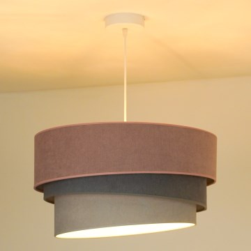 Duolla - Ripustettava kattovalaisin TRIO 1xE27/15W/230V halkaisija 45 cm vaaleanpunainen/harmaa/valkoinen