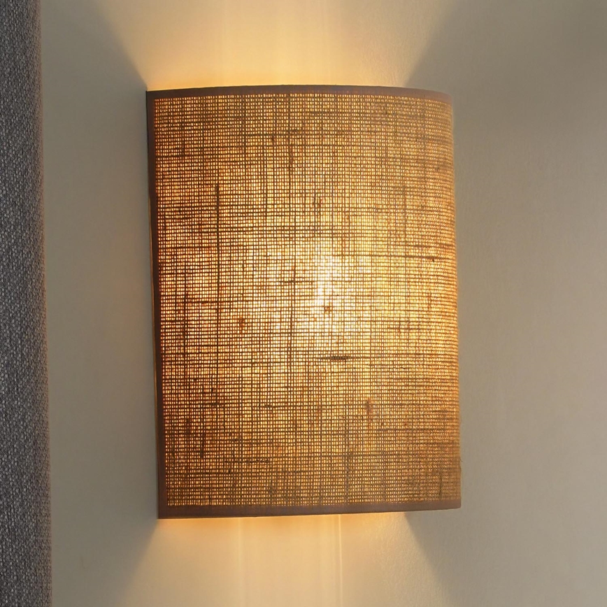 Duolla - Seinävalaisin YUTE 1xE27/15W/230V halkaisija 20 cm ruskea
