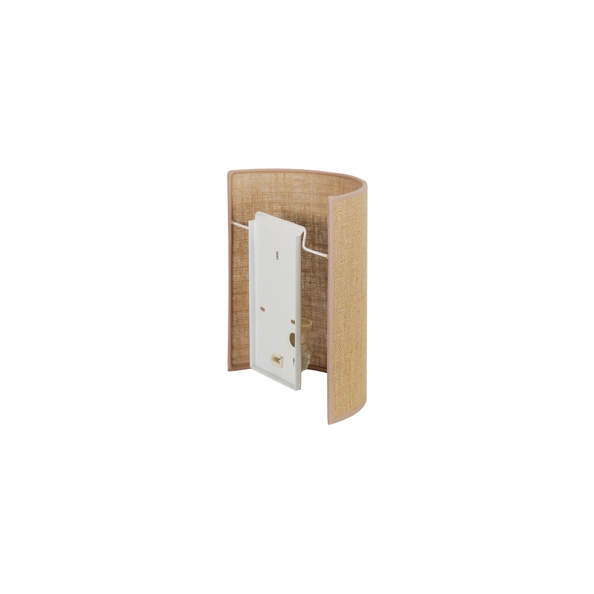 Duolla - Seinävalaisin YUTE 1xE27/15W/230V halkaisija 20 cm ruskea