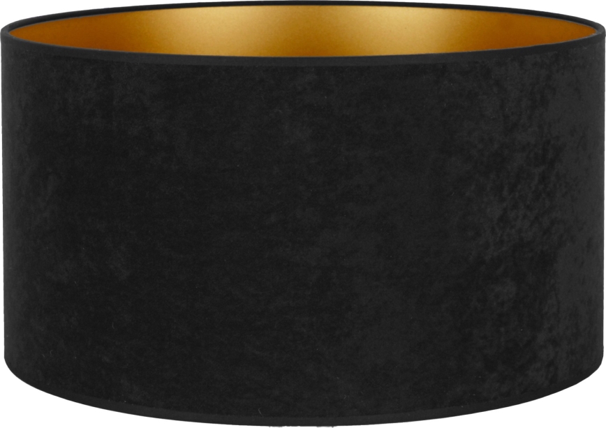 Duolla - Universaali lampunvarjostin VELVET E27 halkaisija 35 cm musta/kulta