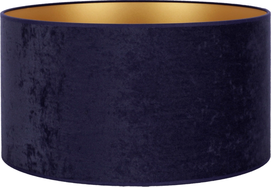 Duolla - Universaali lampunvarjostin VELVET E27 halkaisija 35 cm sininen/kulta