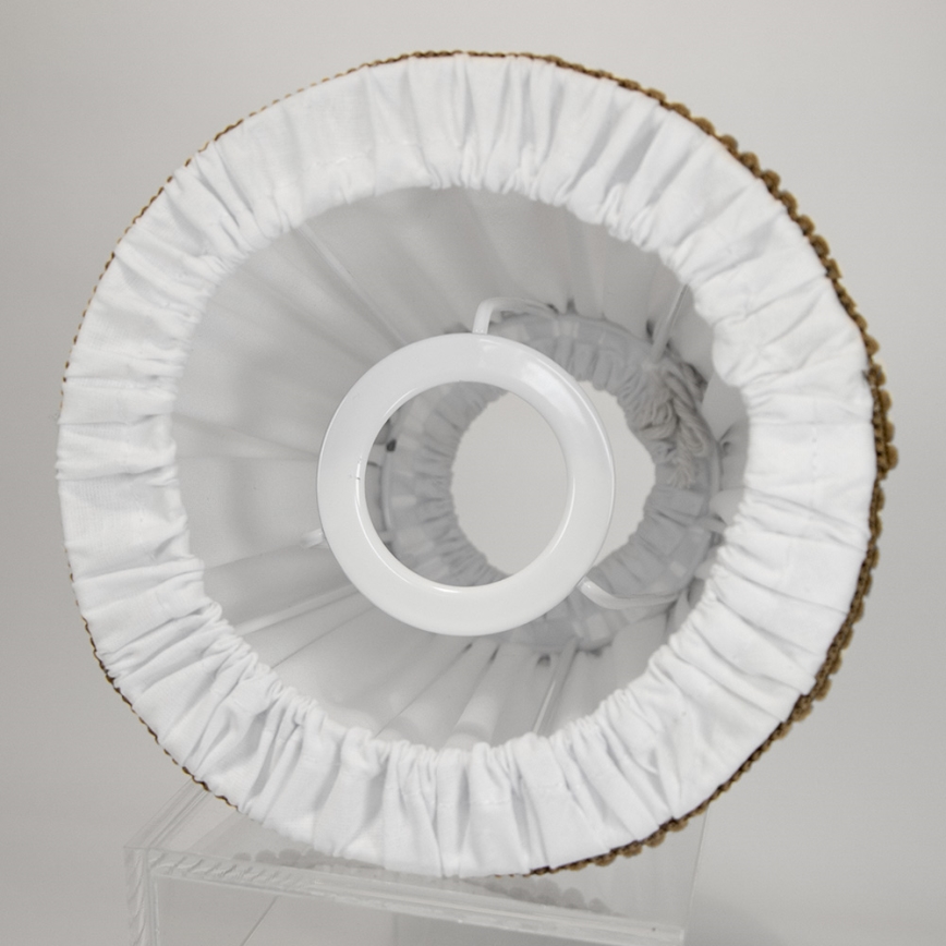 Duolla - Varjostin pöytä- ja lattiavalaisimeen E27 pr. 15 cm valkoinen/ruskea