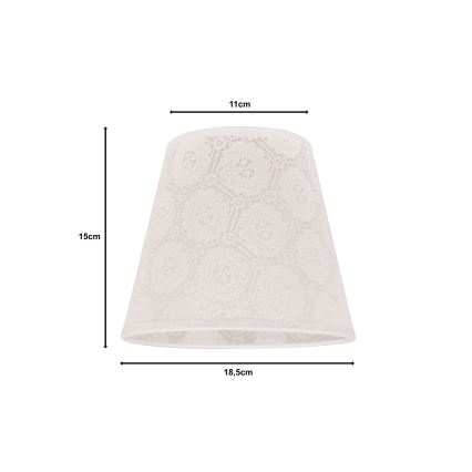 Duolla - Varjostin pöytävalaisimeen SOFIA XS E14 pr. 18,5 cm valkoinen