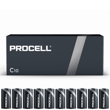 Duracell - 10 kpl Alkaliparisto Procell Industrial LR14/C 1,5V 9038 mAh