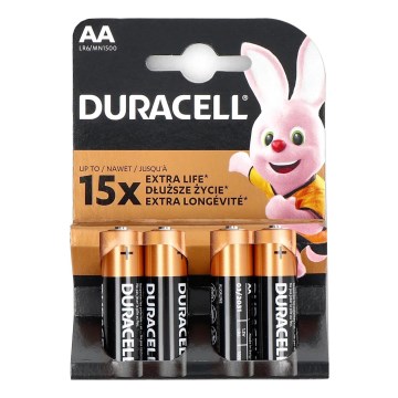 Duracell - 4 kpl Alkaliparisto Basic LR06/AA 1,5V 2650 mAh
