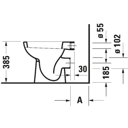Duravit 21080900002 - Lattiakiinnitteinen WC D-CODE keramiikka/kiiltävä valkoinen