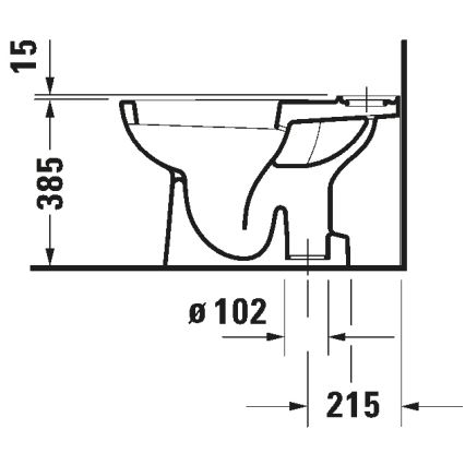 Duravit 21110100002 - WC-yhdistelmä D-CODE, keraaminen, kiiltävän valkoinen