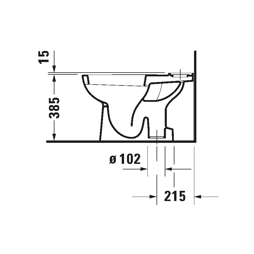 Duravit 21110100002 - WC-yhdistelmä D-CODE, keraaminen, kiiltävän valkoinen