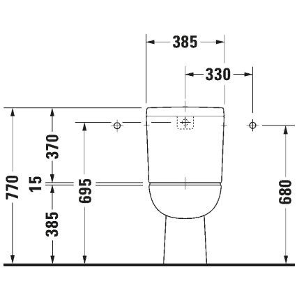 Duravit 21110100002 - WC-yhdistelmä D-CODE, keraaminen, kiiltävän valkoinen