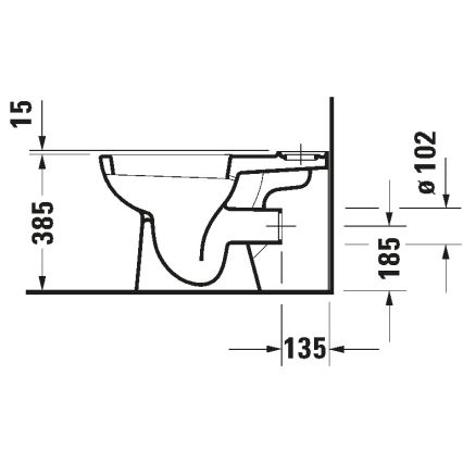Duravit 21110900002 - WC-yhdistelmä D-CODE keraaminen/kiiltävä valkoinen