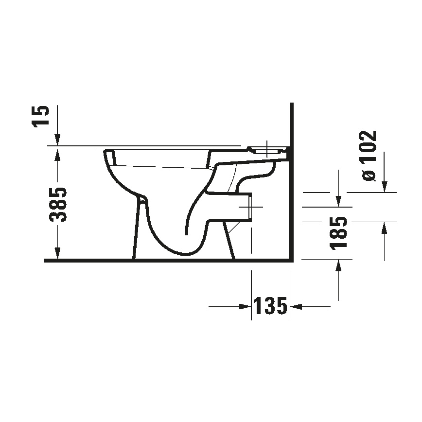 Duravit 21110900002 - WC-yhdistelmä D-CODE keraaminen/kiiltävä valkoinen