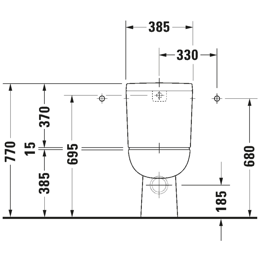 Duravit 21110900002 - WC-yhdistelmä D-CODE keraaminen/kiiltävä valkoinen