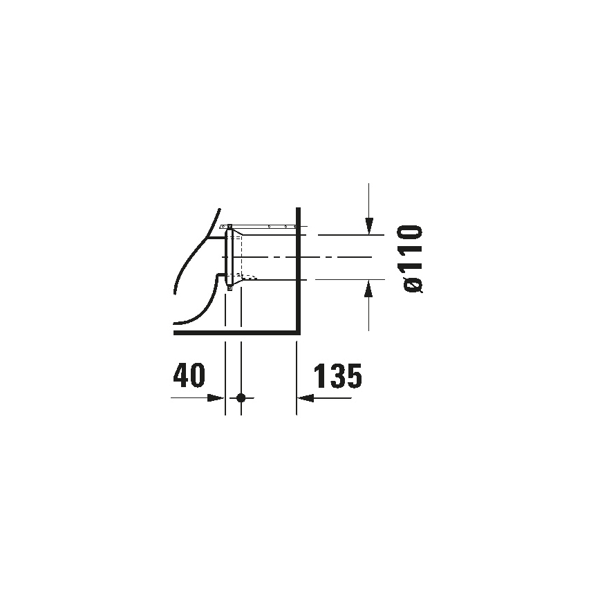 Duravit 21150900002 - Lattiakiinnitteinen WC D-CODE keramiikka/kiiltävä valkoinen