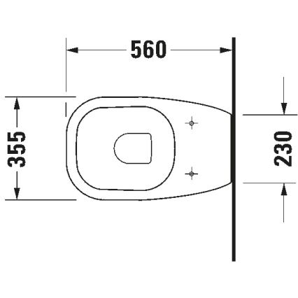 Duravit 21150900002 - Lattiakiinnitteinen WC D-CODE keramiikka/kiiltävä valkoinen