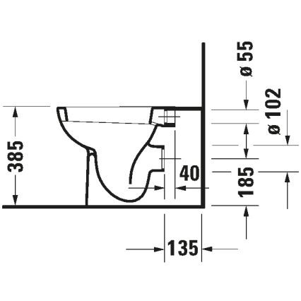 Duravit 21150900002 - Lattiakiinnitteinen WC D-CODE keramiikka/kiiltävä valkoinen