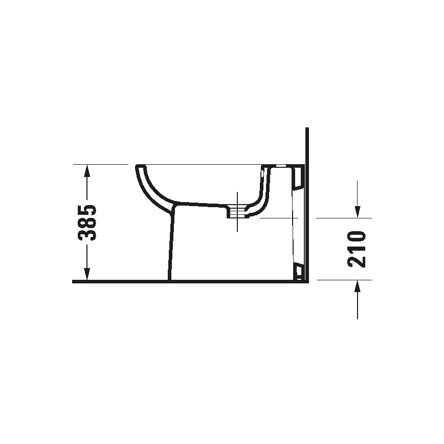 Duravit 22411000002 - Lattiabidee D-CODE 35,5x52,5 cm keramiikka/kiiltävä valkoinen