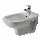 Duravit 22571500002 - Seinälle asennettava bidee D-CODE keramiikka/kiiltävä valkoinen