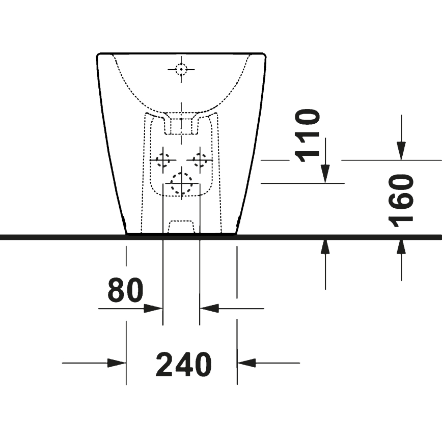 Duravit 2294100000 - Lattiabidee D-NEO keramiikka/kiiltävä valkoinen