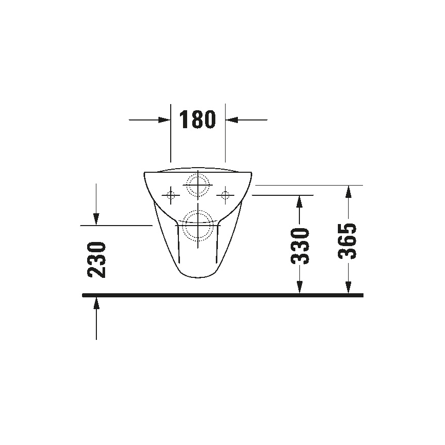 Duravit 25350900002 - Seinä-WC D-CODE keramiikka/kiiltävä valkoinen