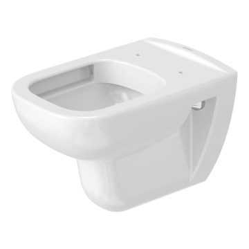 Duravit 25700920002 - Seinään kiinnitettävä reunaton WC-istuin D-CODE, keraaminen/kiiltävä valkoinen