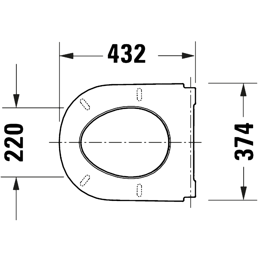 Duravit 28210000 - WC-istuimen kansi D-CODE 37,4x43,3 cm valkoinen
