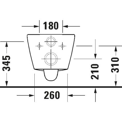 Duravit 29030900212 - Seinään asennettava reunaton WC D-CODE, keramiikka/kiiltävä valkoinen