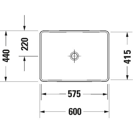Duravit 358600079 - Upotettava pesuallas D-NEO 60x44 cm keramiikka/kiiltävä valkoinen