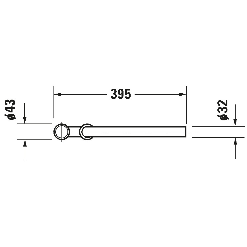 Duravit 50260000 - Pesualtaan sifoni UNIVERSAL, kiiltävä kromi