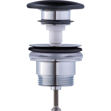Duravit 50791300 - Pesualtaan pohjaventtiili PUSH-OPEN, halkaisija 6,5 cm, mattainen antrasiitti