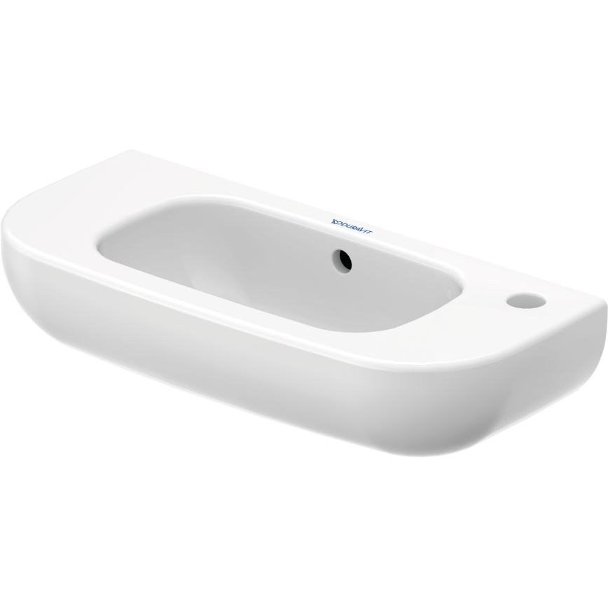 Duravit 7065000082 - D-CODE seinään asennettava pesuallas 50 x 22 cm, keraaminen, kiiltävä valkoinen
