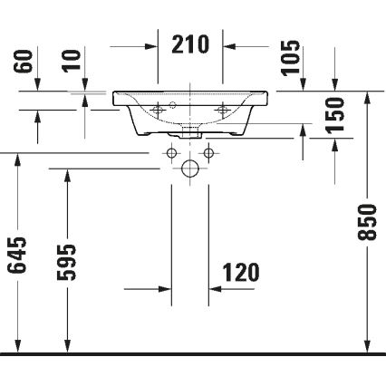 Duravit 742500060 - Seinään asennettava pesuallas D-NEO 50x40 cm keramiikka/kiiltävä valkoinen