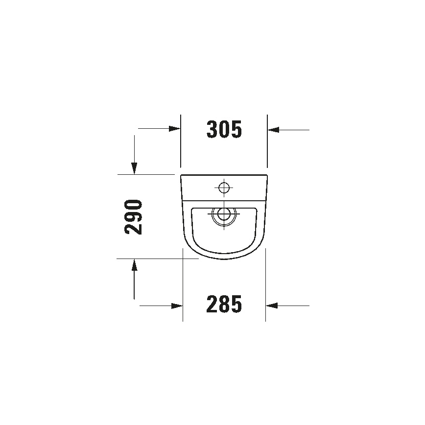 Duravit 828300000 - D-CODE reunaton pisuaari, ylävesiliitäntä, takaviemäri, keramiikka/kiiltävä valkoinen