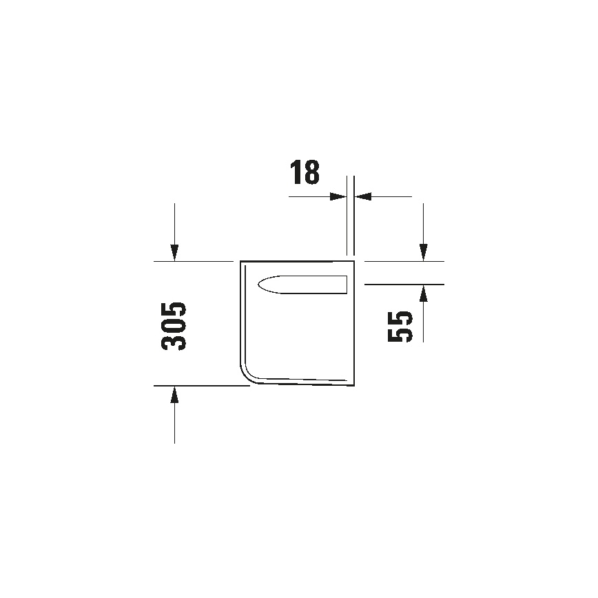 Duravit 8571800002 - D-CODE sifonin peite 30x26,8 cm keramiikka/kiiltävä valkoinen