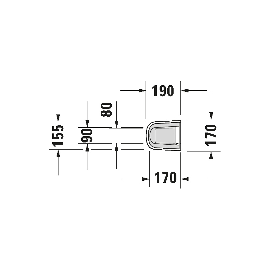 Duravit 8632700002 - D-CODE sifoninkansi 70,5x19 cm keramiikka/kiiltävä valkoinen