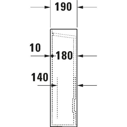 Duravit 8632700002 - D-CODE sifoninkansi 70,5x19 cm keramiikka/kiiltävä valkoinen