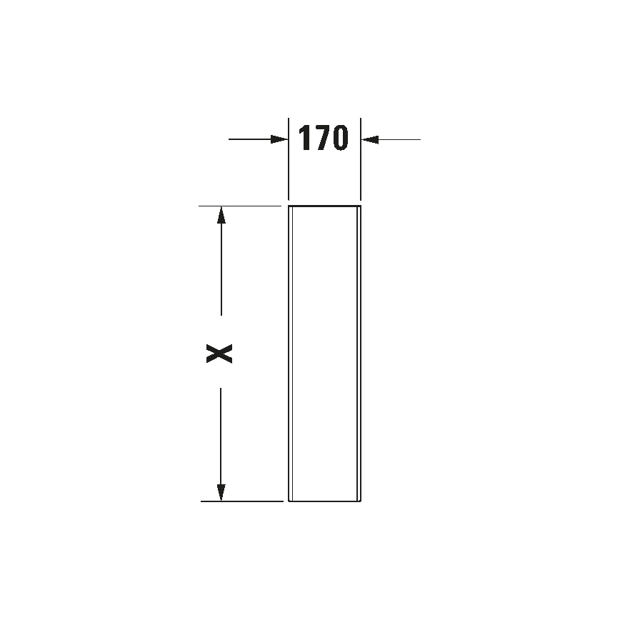 Duravit 8632700002 - D-CODE sifoninkansi 70,5x19 cm keramiikka/kiiltävä valkoinen