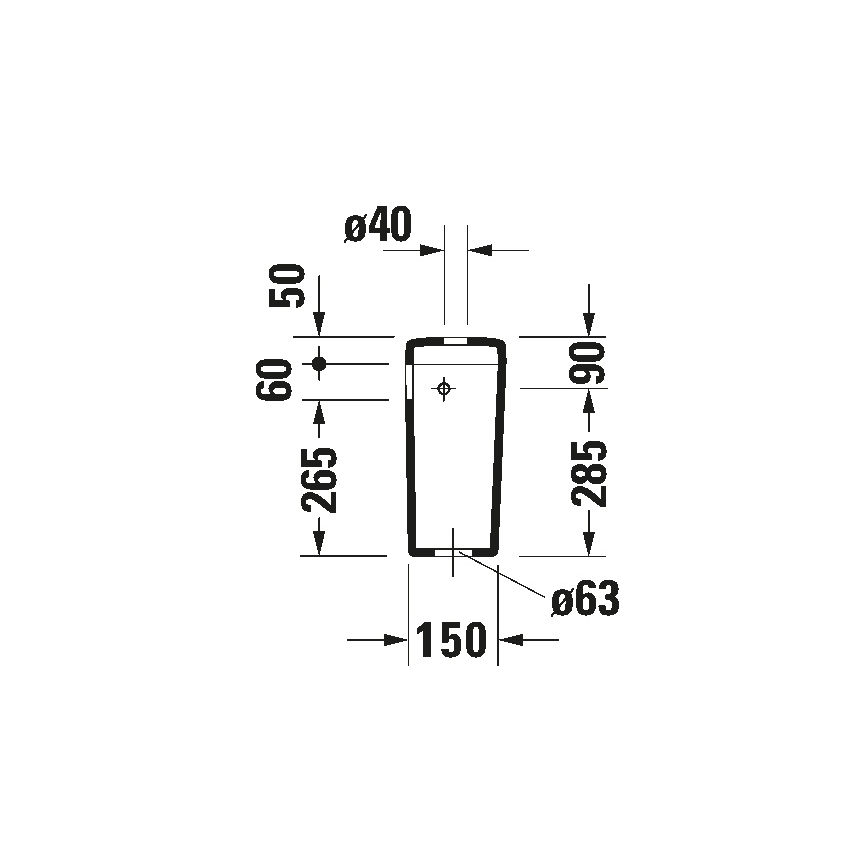 Duravit 927000004 - WC:n huuhtelusäiliö D-CODE 6/3l keraaminen/valkoinen