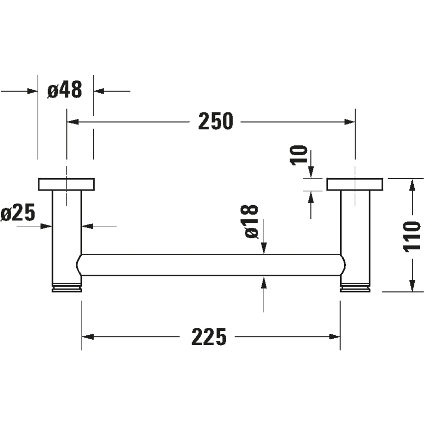 Duravit 99141000 - D-CODE ammeenkahva 28,4 cm kiiltävä kromi