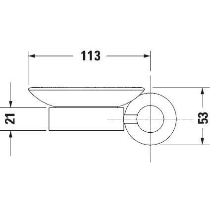 Duravit 99174600 - D-CODE seinään asennettava saippuateline, vasen, mattamusta